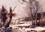 George Henry Durrie Gathering Wood for Winter Spain oil painting artist